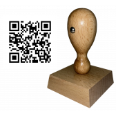 Tampon Bois QR Code 50x50mm