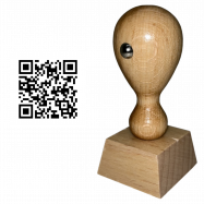 Tampon Bois QR Code 30x30mm