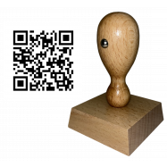 Tampon Bois QR Code 50x50mm